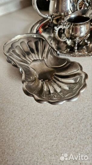 Кофейный набор винтажный посереберение