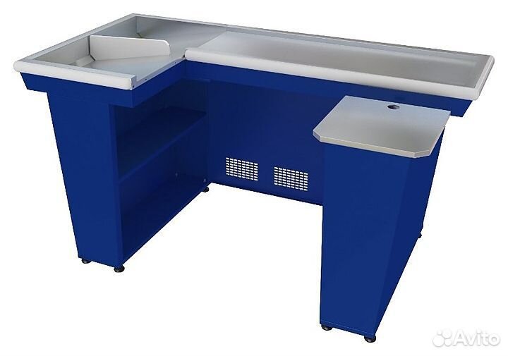 Кассовый бокс кб-1,9-2Н двойной накопитель (синий)