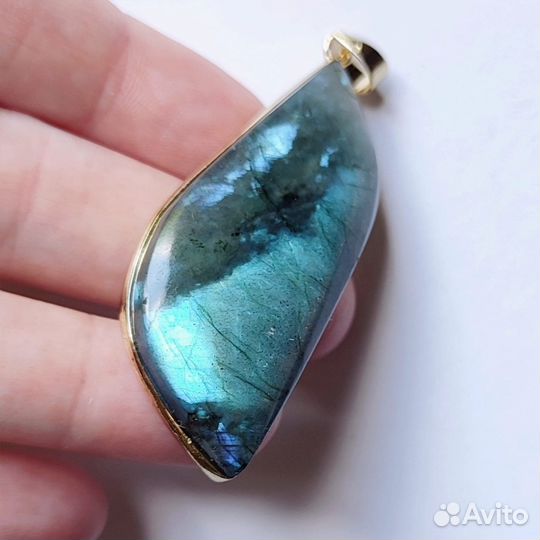 Лабрадорит 2 кулона и кольцо