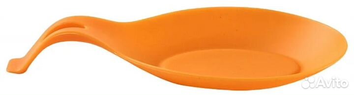 Подставка под ложку силиконовая, оранжевая