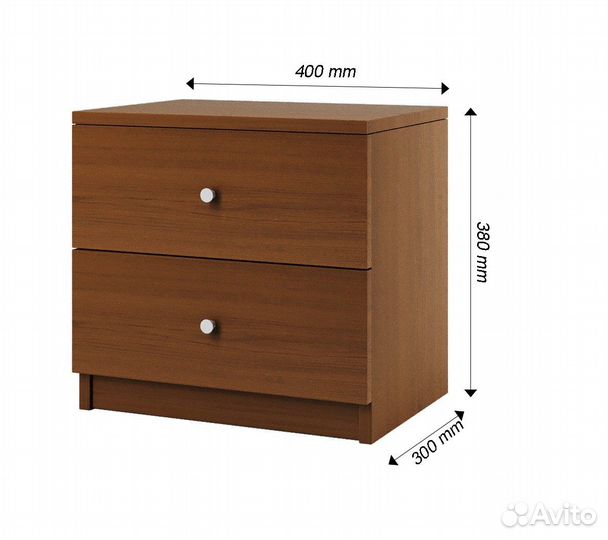 Тумба Альба 2-951al орех экко прикроватная