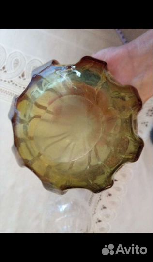 Вазы СССР цветное стекло и хрусталь