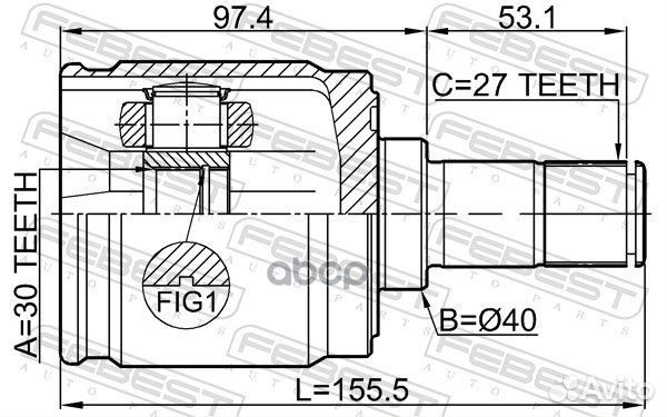 Шрус 0311crvatlh Febest