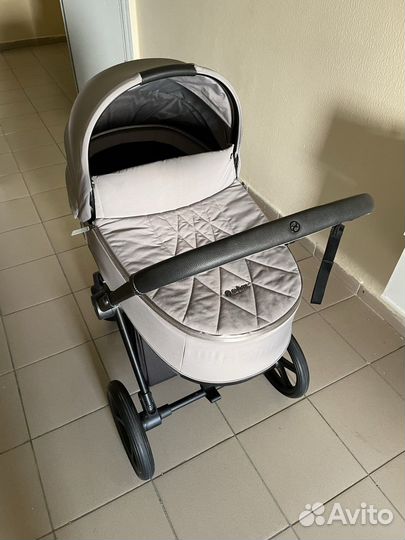 Коляска cybex priam iii soho grey шасси +люлька