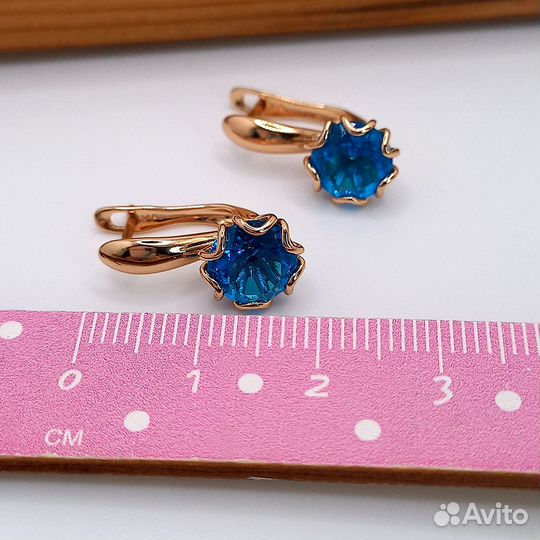 Серьги с топазом