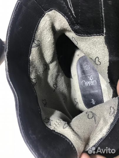 Сапожки демисезонные Caprice 38 натуральная кожа