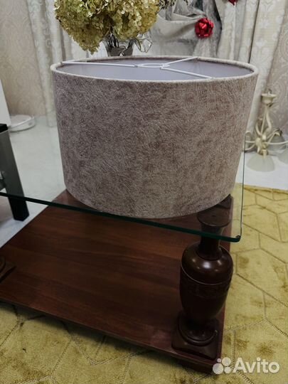 Абажур велюр серый,пластик