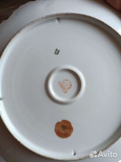 Крупное блюдо Limoges автор Golse 1900-1910г.г