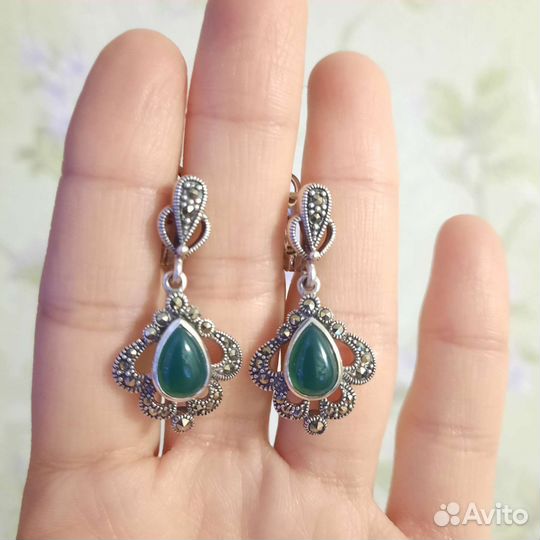 Серьги серебро новые