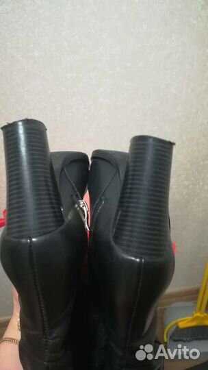 Сапоги демисезонные, натуральная кожа. Раз. 38