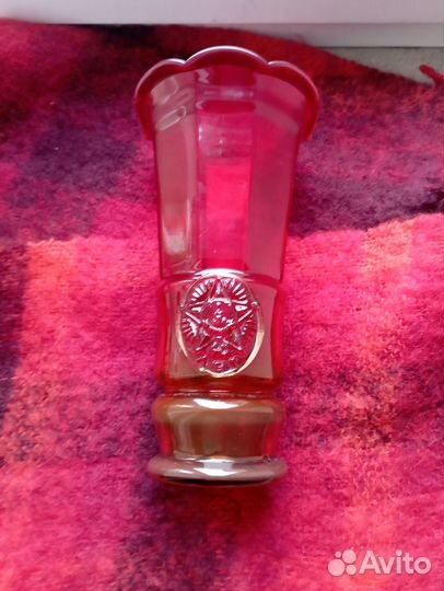 Ваза красное рубиновое стекло. Винтаж СССР соцарт