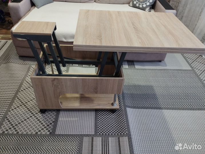 Стол трансформер журнальный обеденный