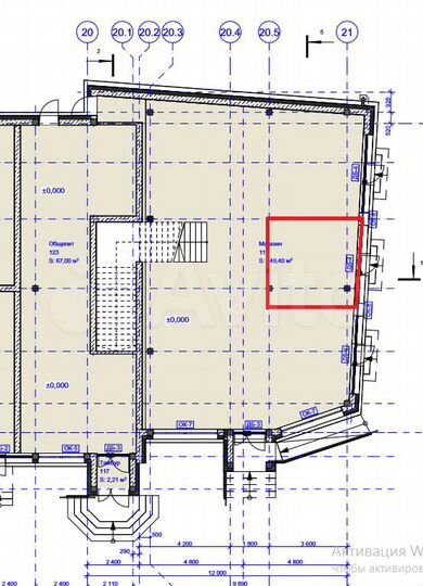 У метро под шаурму, 20 м²