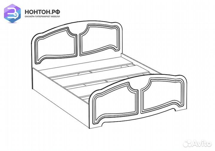 Кровать Натали белый глянец