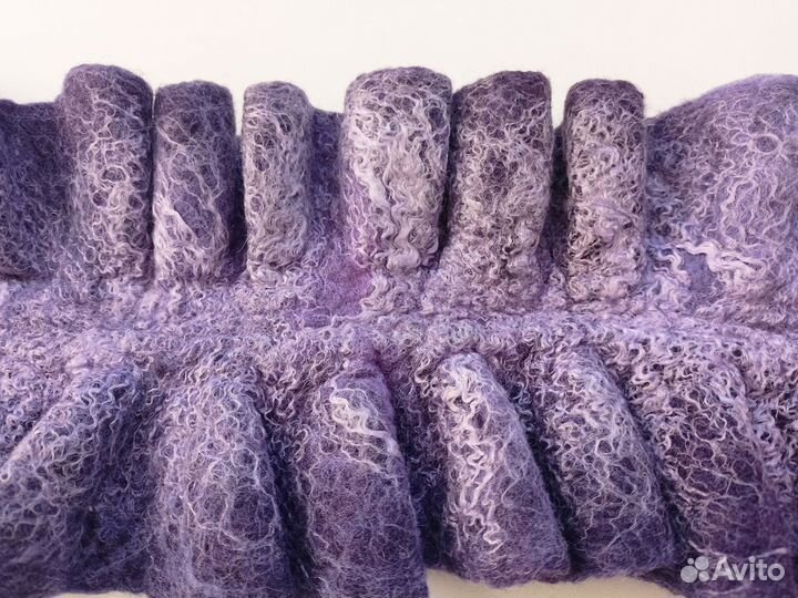 Валяный воротник из войлока