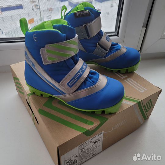 Ботинки лыжные детские новые spine 33размер