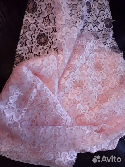 Отрез кружевной ткани винтаж 70-х. годов 145см