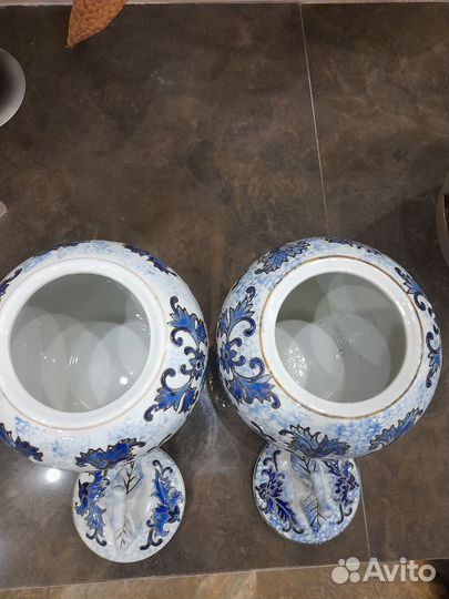 Чайницы и вазы фарфор Китай 22см