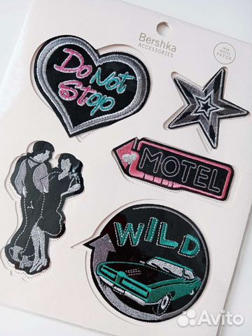 Нашивки/стикеры/патчи. Набор. Bershka