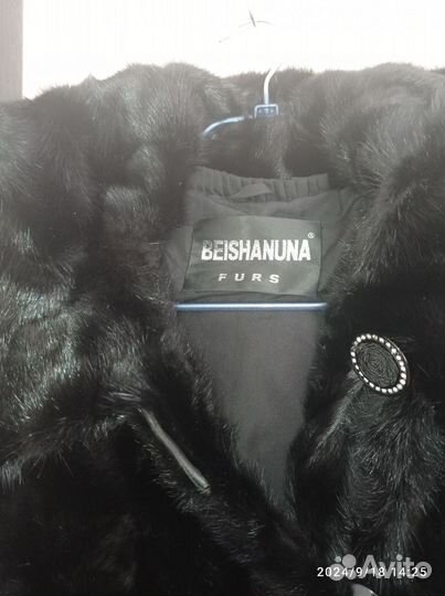 Шуба из кусочков норки