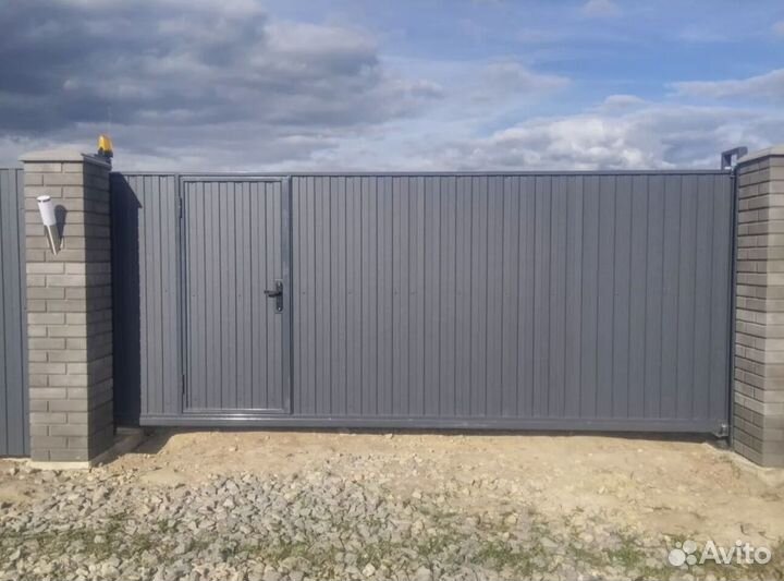 Откатные ворота. Изготовление и монтаж