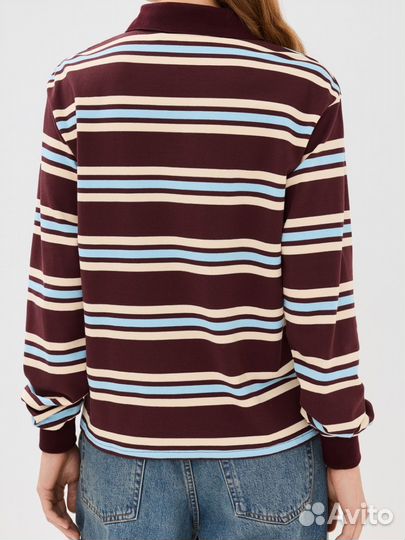 Поло хлопковое в полоску