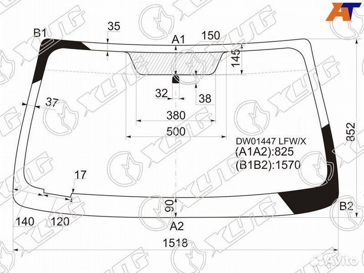 Лобовое стекло на Chevrolet Trailblazer 01-11г