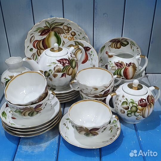 Сервиз чайный Осенние фрукты, лфз, СССР