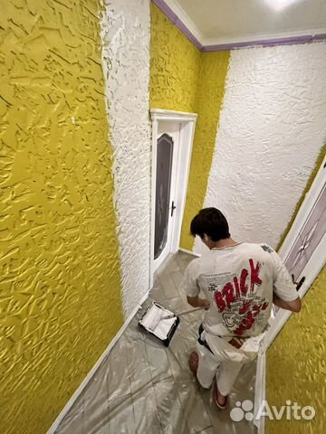 Покраска стен, потолков и фасадов. Рисунки объявление продам