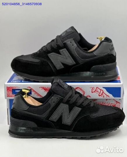 Кроссовки New Balance 574 Black (Арт.75008)