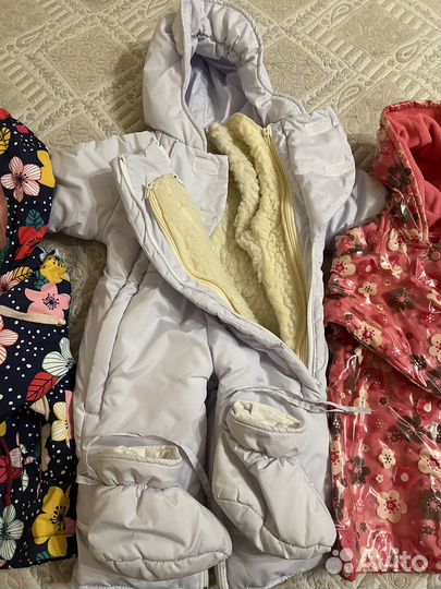 Зимние вещи на девочку пакетом 0-3 года
