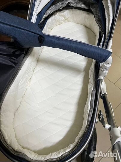 Коляска трансформер 3 в 1 luxmom 518 синий