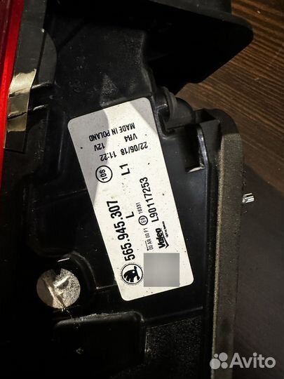 Задние фонари в крышку багажника skoda kodiaq