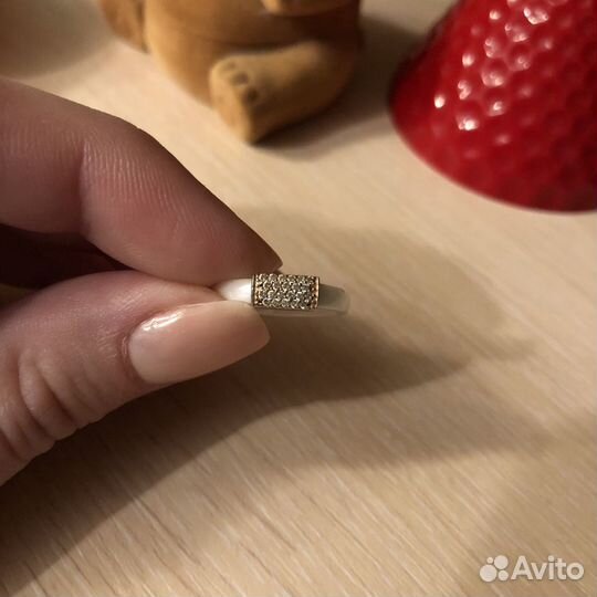Серебряное кольцо керамика