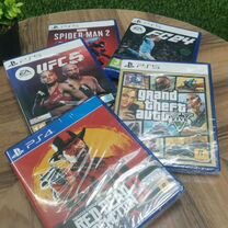 Игры Ufc 5,GTA 5,Паук 2,FC24, RDR2 на PS 4 и PS 5