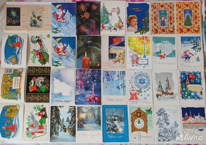 Открытки советские СССР Новый год 2