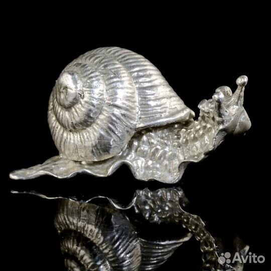 Статуэтка - миниатюра «Улитка». Серебро