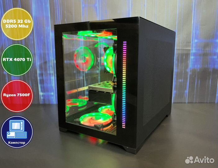 Сборка игрового пк AMD7500F-RTX4070Ti-32DDR5-VEN3298