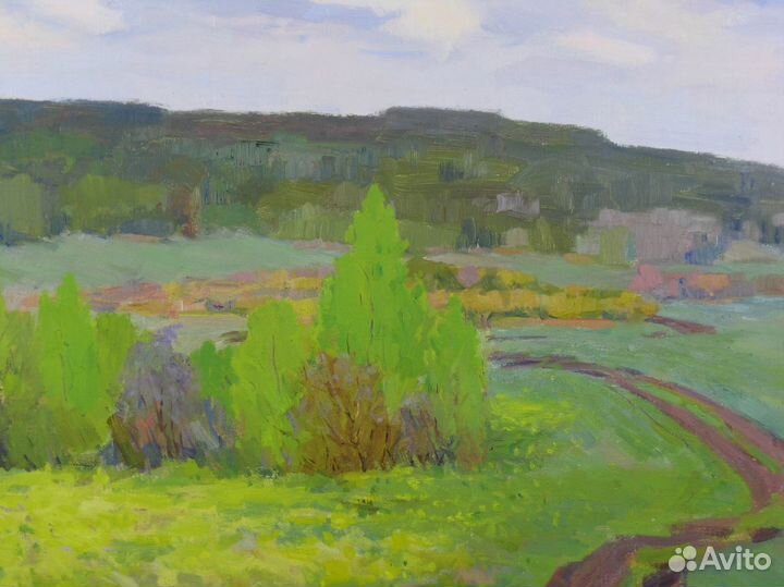 Мухин А. А. Дорога в Левжу, х. м. 80х61 см 1985 г