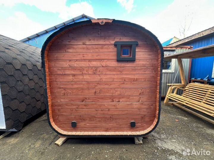Баня бочка квадро