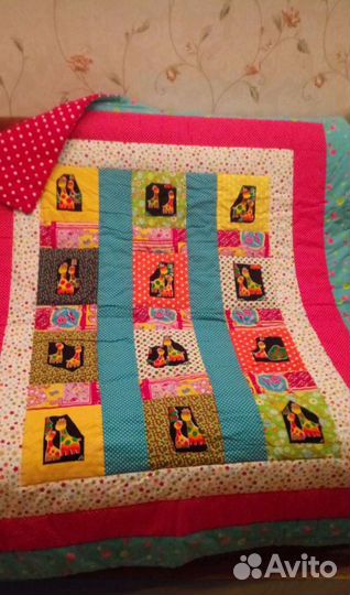 Одеяло лоскутное, ручная работа