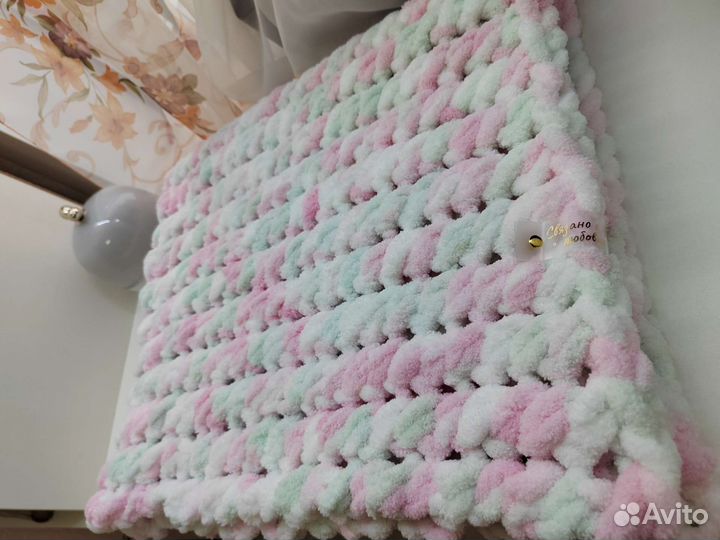 Плед детский вязаный ручная работа