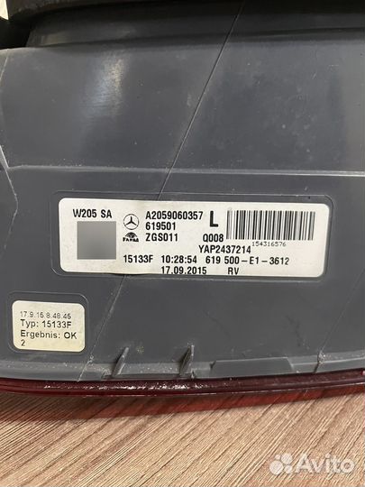 Фара mercedes c-class