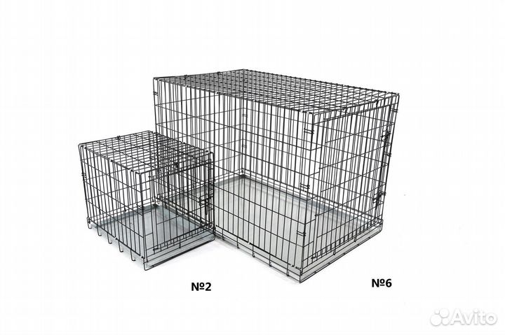 Клетка для собак. Новая. Прут 4 мм. Метал. поддон