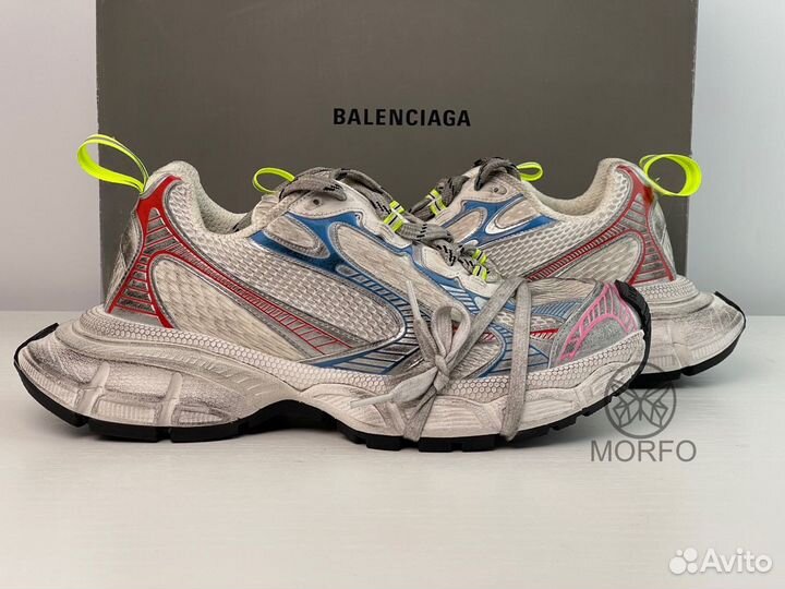 Balenciaga 3XL Sneaker Worn-Out - White Blue Red