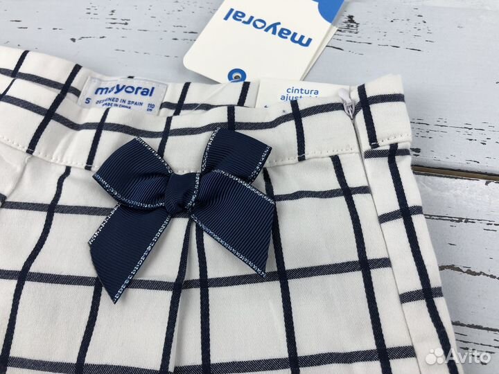 Шорты в клетку летние для девочки Mayoral