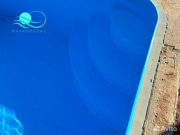 Бассейн из полипропилена размером 2х5х1,5