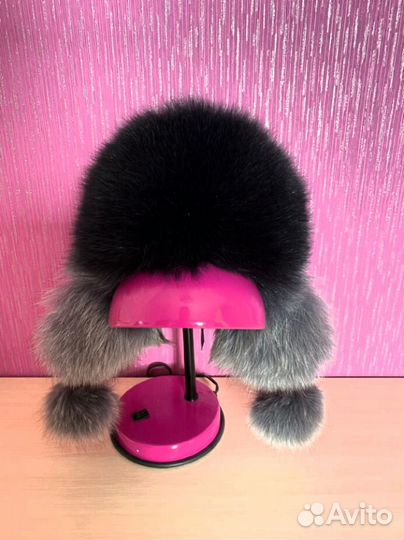 Шапка зимняя меховая, мех кожа натуральный