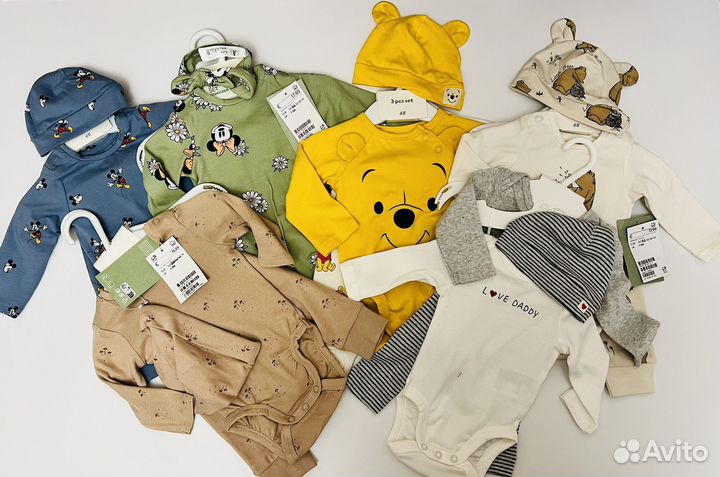 Одежда комплекты для новорожденных hm новые