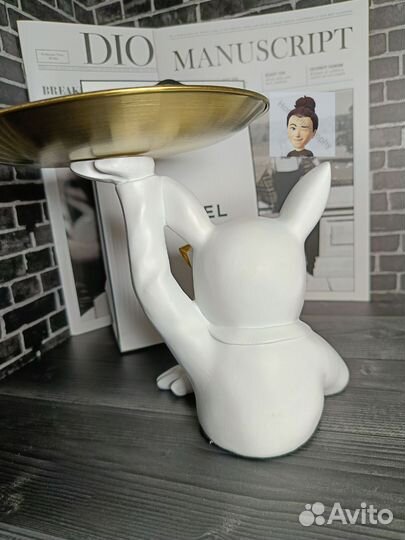 Подставка ключница французский бульдог (дефект)